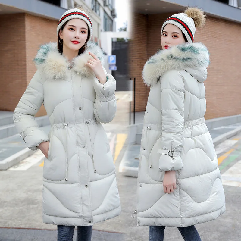 

Simple Fashion Sweet Hooded Cotton Coat 2019 Autumn And Winter New Style Korean-style Thick Warm Mid-length Cotton-padded Clothe