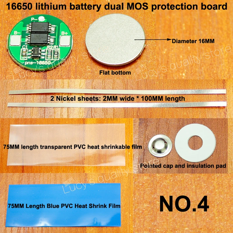 10 компл./лот 16650 литий Батарея двойной Mos доска Diy фитинги с Никель лист 4 2 v Диаметр
