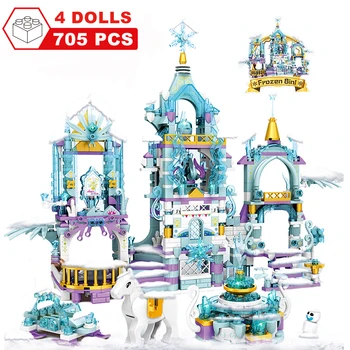 

8IN1 Ice Castle Snow World Series The Princess Magical Girls Friends Building Blocks Bricks Toy