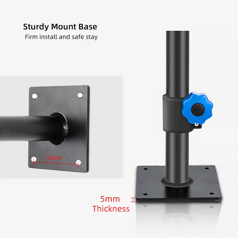 Heavy Duty Bicycle Wall Mount Telescopic 30KGs Load Repair Stand 360&deg; Rotation Cycle Parking Service Bracket Expansion Bolts