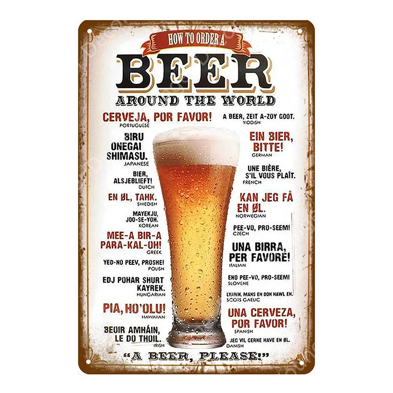 Металлический плакат с холодным пивом, декор для коктейля, вина, бара, винтажный металлический знак, для паба, клуба, отеля, художественный подарок для дома, настенная живопись, доска, YI-094 - Цвет: YD4173EI