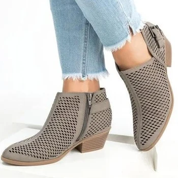 

Flat Platform Shoes Women Brogue Shoes Leather Pointed Toe Oxford Shoes Low Heel Boot Ladies Hollow Spring Casual Shoes mujer