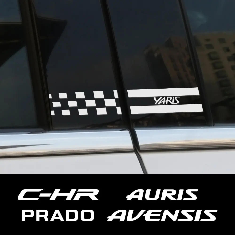 Для Toyota Prado Yaris C-HR Prius 4WD VVT-i Crown Auris Etios Vios Fortuner Mark X B автомобильные наклейки