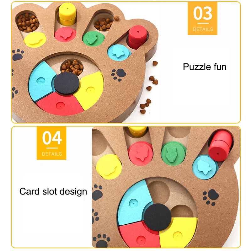 Multifunctional Pet Dog Puzzle Toy Wood Feeder Iq Training Dog