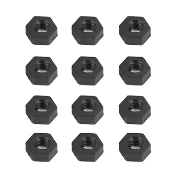 

New 100 pcs M3 thread insert lock fixing screw nylon nuts hexagonal black