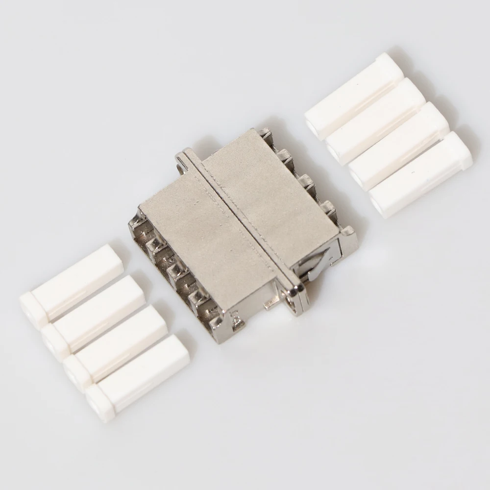 10PCS Optical Fiber Connector LC Quad Flange