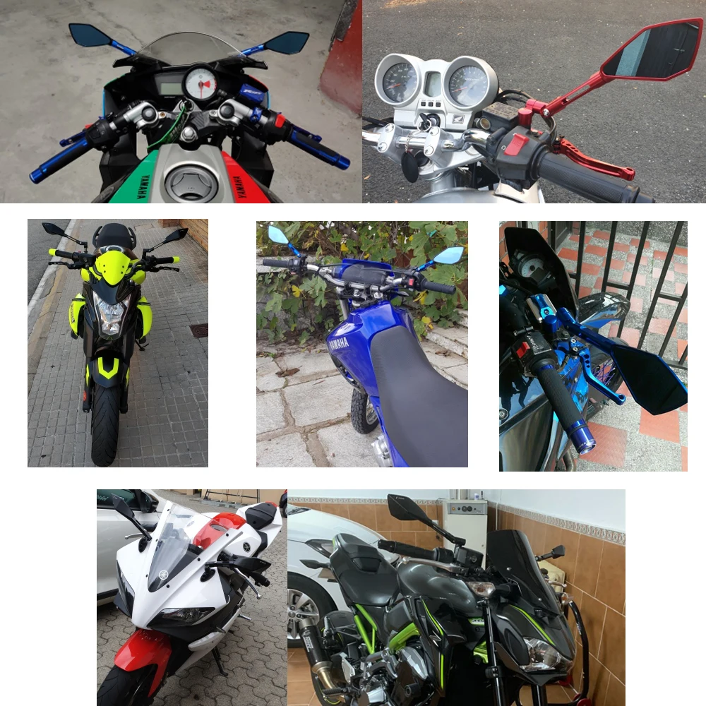 Мотоцикл Aluninum зеркала заднего вида универсальные Зеркала для SUZUKI GSX-S750 sv650 GSX 650 F sv1000 m109r honda cb 500f xsr900