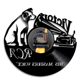 

Music Series Gramophone Record Hanging Clock Living Room Wall Clock Led Fashion Creative Simple Modern Bedroom