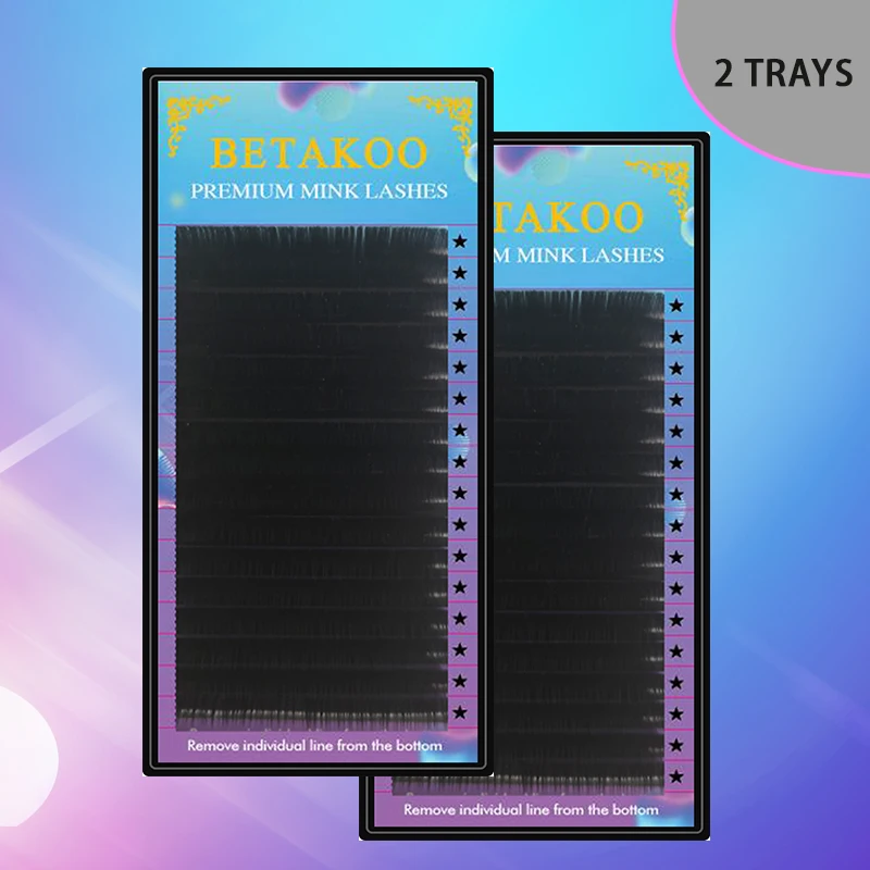 

BETAKOO 16rows Classic Eyelashes individual Long eyelash lashes for beauty Faux Mink Eyelashes Extension