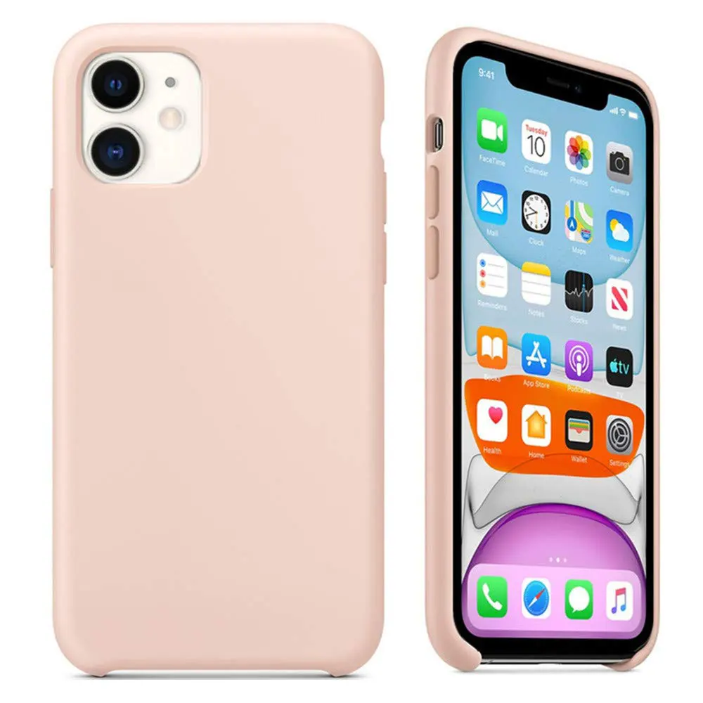 Оригинальный силиконовый чехол для Apple iPhone 11 Pro Max 11pro X XR XS 6 6s 7 8 Plus SE 2 2020 SE2 plus 7plus
