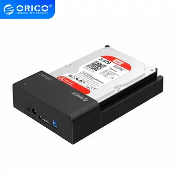 

ORICO USB 3.0 & eSATA 2.5" & 3.5"SATA Hard Drive Docking Station Tool Free for 2.5 inch and 3.5 inch HDD-Black(6518SUS3-V2)