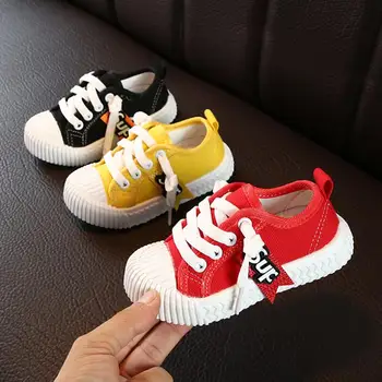 

New Canvas single sport shoes female male sneakers child running shoes kids breathable canvas shoes baby boots