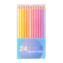 Andstal lápices de colores Brutfuner Macaron para niños y adultos, lápices de colores de Madera Suave, lápiz de colores Pastel para colorear, bocetos escolares, regalos para niños, 24 piezas