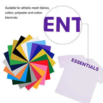 

Smooth Thick Heat Transfer Vinyl Bundle Home Sticky Iron On Press Machine DIY T-Shirt Arts Crafts Sewing Assorted Colors PU