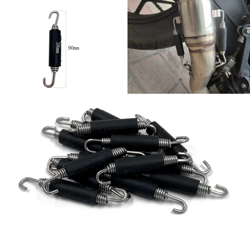 2pcs 90mm 60mm Universal Motorcycle Stainless Steel Spring Hooks For SC Project Exhaust Pipe Motorbike Repair Parts | Автомобили и