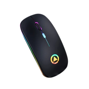 

Silver Carving A2 Wireless Mouse Silent Silent LED Backlight Sound USB Rechargeable Computer Accessories Computer PC Mouse
