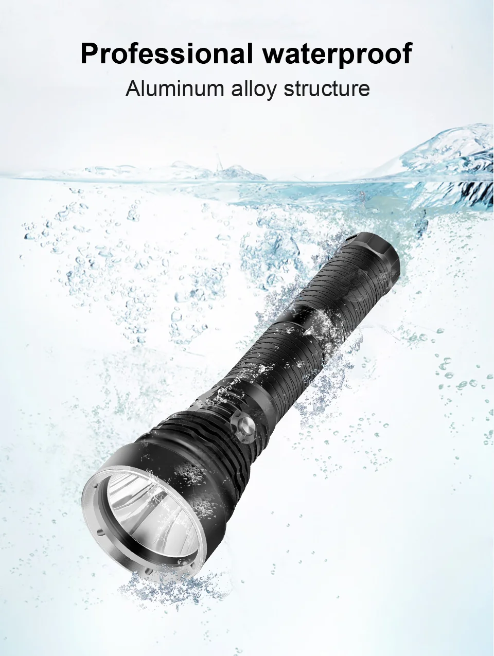 US $49.65 Diving For LED Flashlight Torch XHP902 Dive Torch 500M Underwater Waterproof Tactical Professional Dive Lantern XHP90 Lamp
