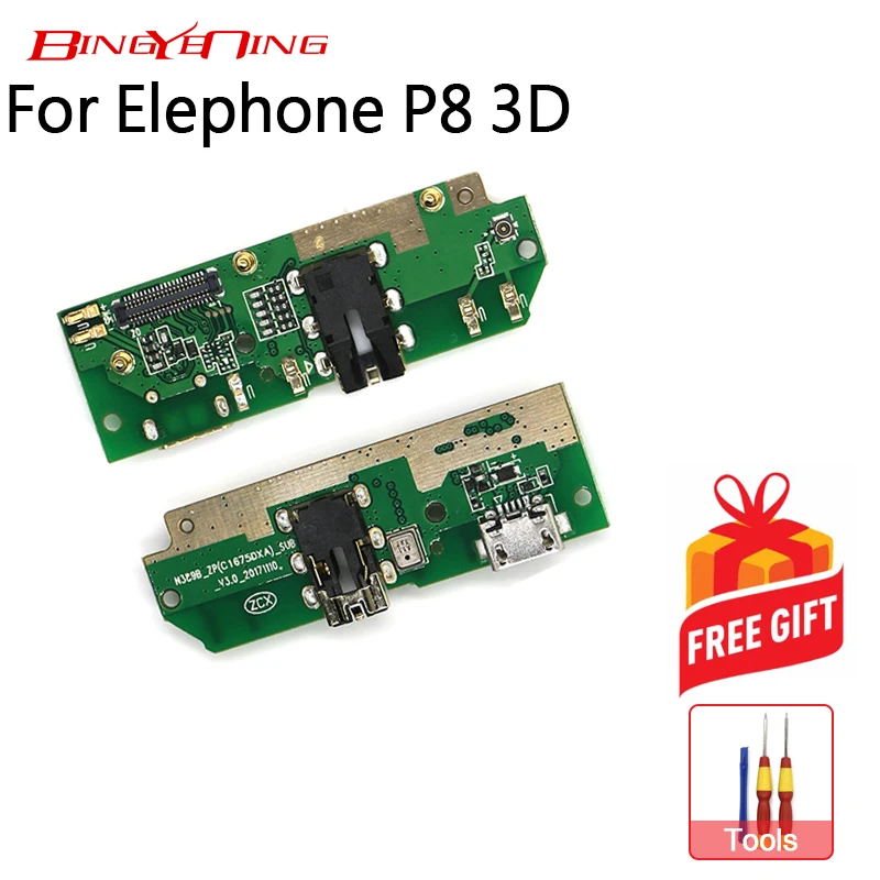 

BingYeNing New Original usb plug charge board For Elephone P8 3D Phone Flex Cables charging module Microphone phone Mini USB