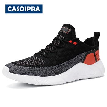 

CASOIPRA 2020 New Men Casual Shoes Breathable Trainer Shoes Comfortable Summer Sneakers Men Lace-up Walking Tenis Masculino