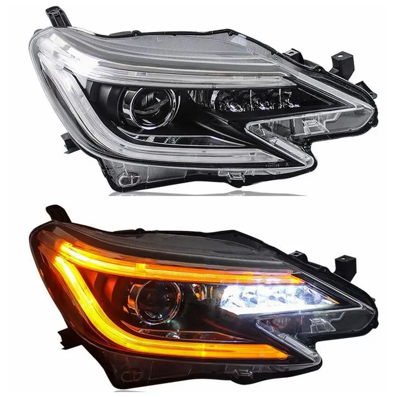 

VLAND factory for car Headlight For REIZ MARK 2014 2015 2016 2017 Head Lamp and Turn light+Play and Plug+DRL with LED dual-color