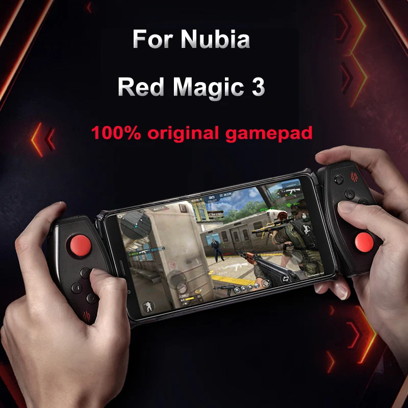 Gamepad sem Fio para Nubia Lidar com Case Vermelho Bluetooth Magia Vermelha 3 Pubg Jogo Controlador Joystick Telefone Única Mão Magic3 6 Magic3 vermelho bluetooth gamepad sem fio para