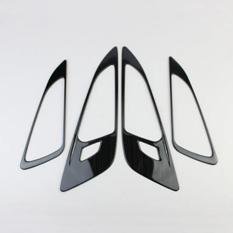 Tonlinker Interior Door Handle Cover case Sticker for Chevrolet Malibu-19 Car Styling 4 PCS Stainless steel Cover Sticker - Название цвета: A Model Black