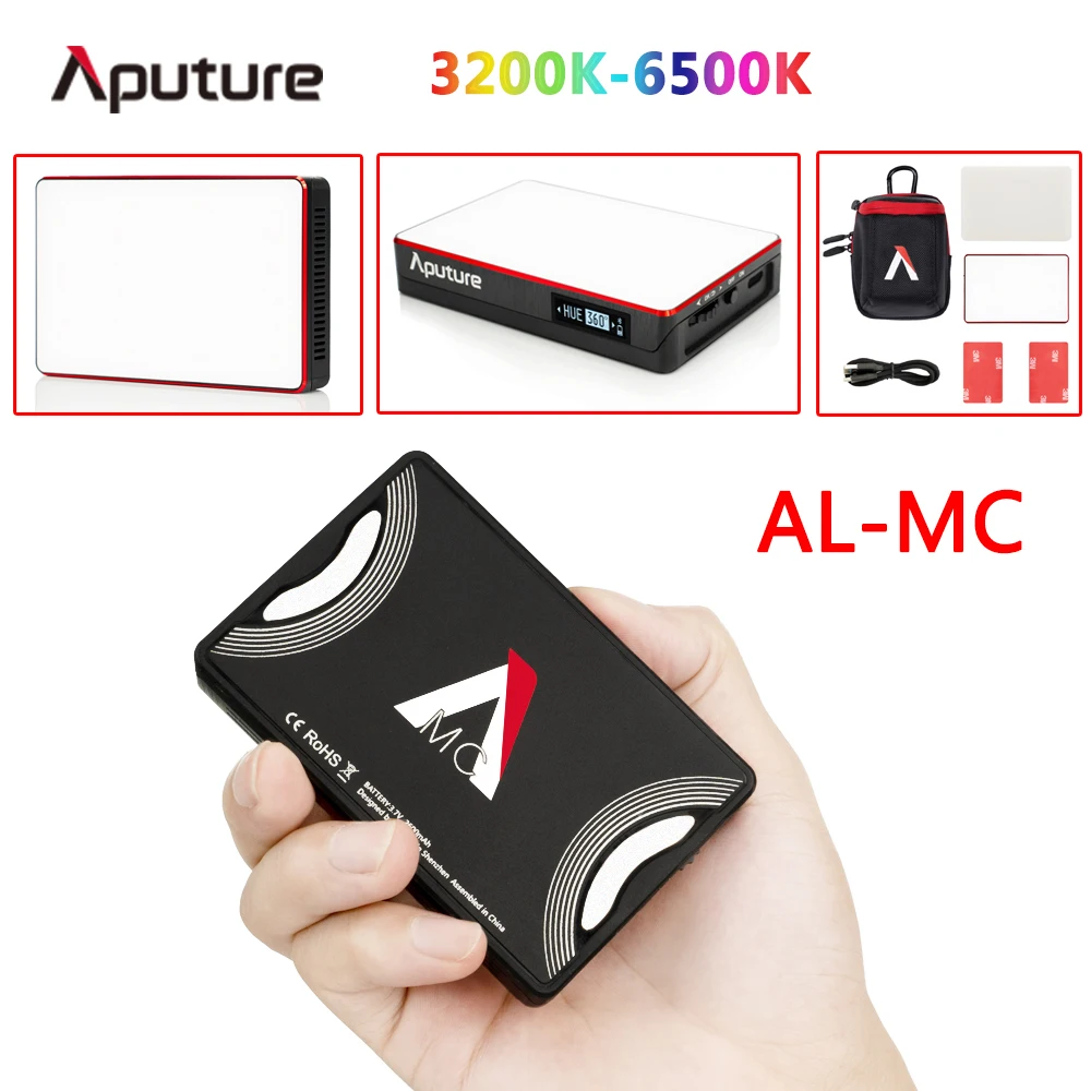 Instock светодиодный светильник Aputure AL MC PKbolingP1 портативный 3200K 6500K HSI/CCT/FX фотография