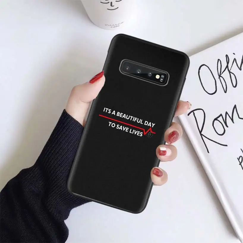 BS116-5 Greys Anatomy Case for Samsung Galaxy S10+ Plus Lite Note 10 9 8 S9 S8 J4 J6+ Plus S7 S6 Black Phone Cover - Цвет: BS116-5