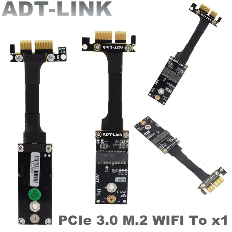 Schede Aggiuntive Pci Express 3.0 M.2 A.E Key Wifi A Pcie X1 Riser Adapter Scheda Di Rete Wireless M.2 Key A.E Extender Cavo Flessibile