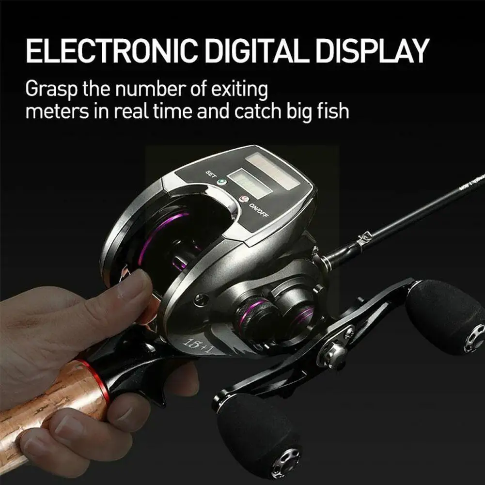 New Metal Electronic Fishing Reel Counter Digital Display Raft Line New