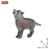 Oenux Original bête sauvage animaux gris loup Simulation bébé loups figurines d'action Collection réaliste PVC haute qualité modèle jouet ► Photo 3/6