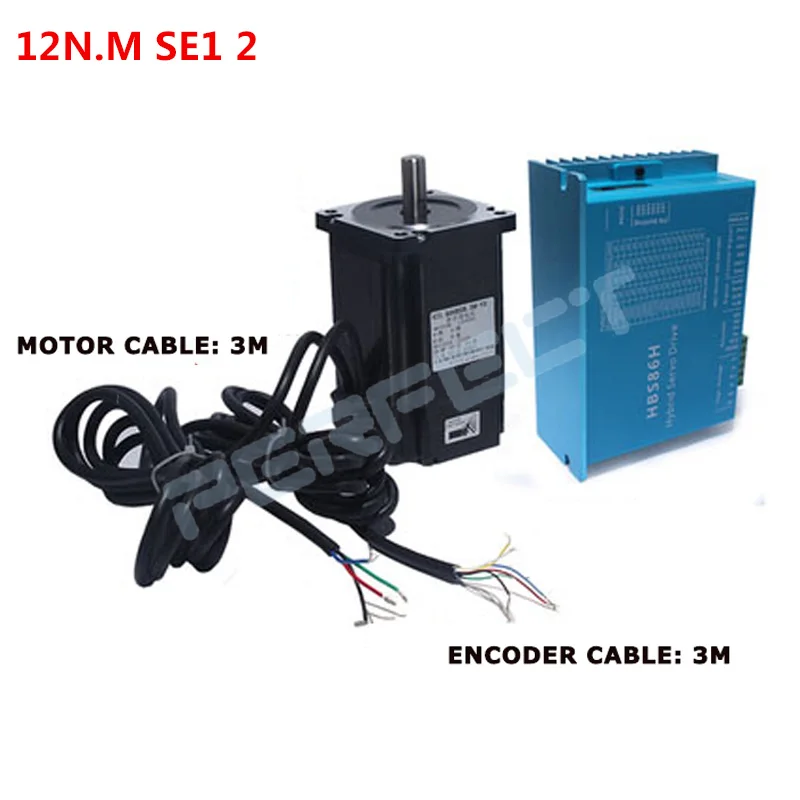 Nema 34 шагового двигателя водитель Серводвигатель 86HSE12N+ HBS86H замкнутый контур шаговый двигатель 12NM Nema34 86 Гибридный замкнутый контур 2-фазный