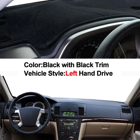 Накладка на приборную панель автомобиля, ковровое покрытие для Chevrolet Epica Evanda 2007 2008 2009 2010 2011 2012 LHD RHD 2 слоя авто солнцезащитный козырек - Название цвета: LHD Black