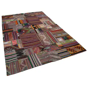 

201x300 Cm Multicolor Handmade Rugs Patchwork Rug-7x10 Ft