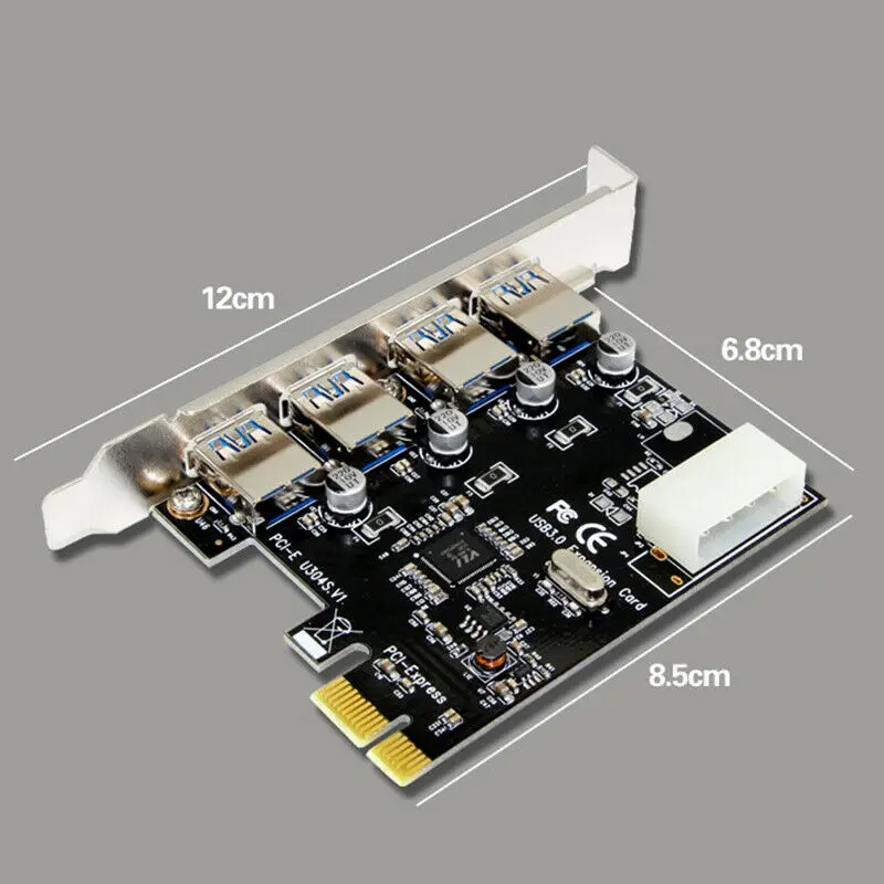 4 порта PCI-E к USB 3,0 концентратор PCI Express карта расширения адаптер 5,0 Гбит/с скорость для настольного ПК