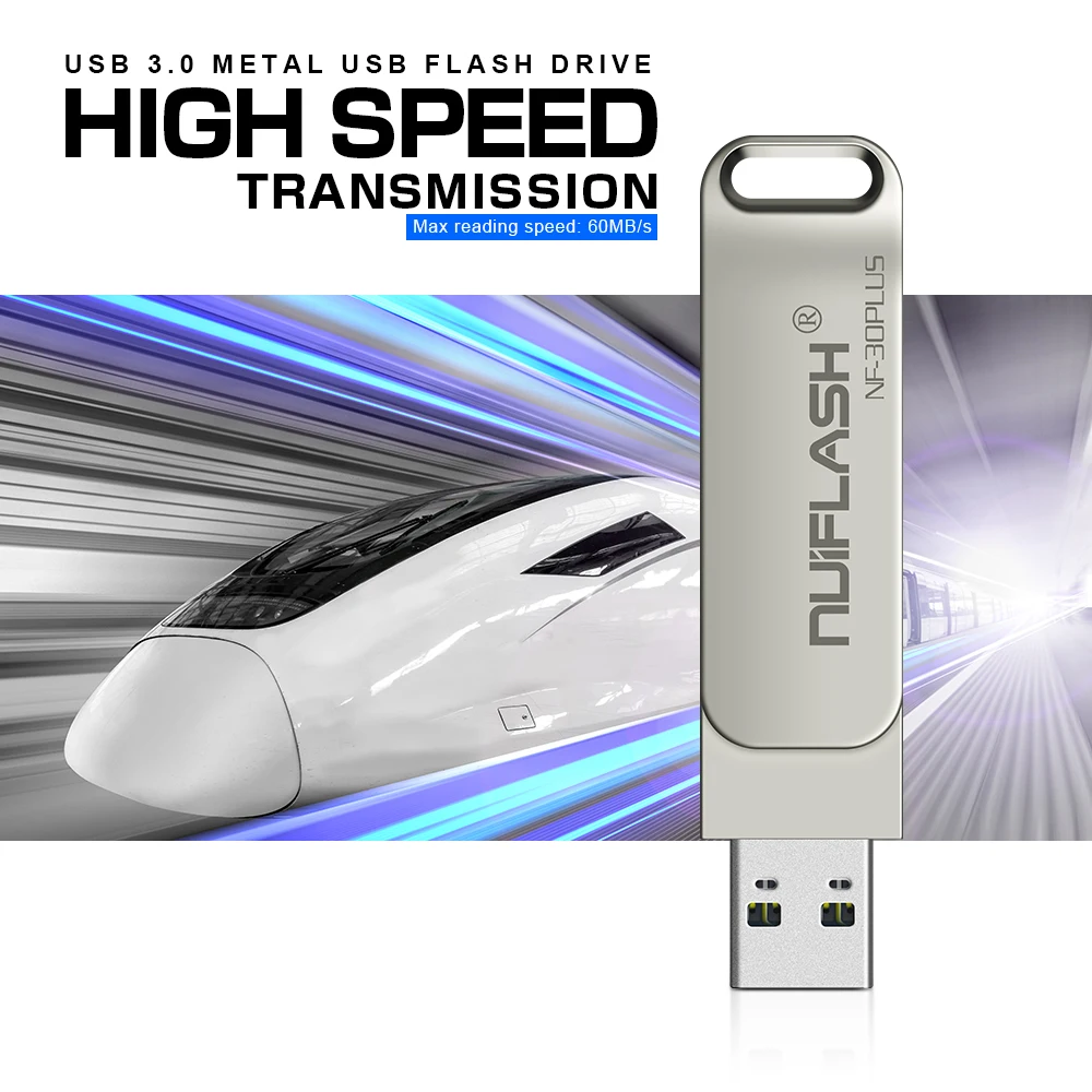 Nuiflash USB флеш-накопитель 32 Гб 64 Гб металлический USB 3,0 флеш-накопитель высокоскоростной USB флеш-накопитель 128 ГБ реальная емкость 16 ГБ USB флеш-накопитель