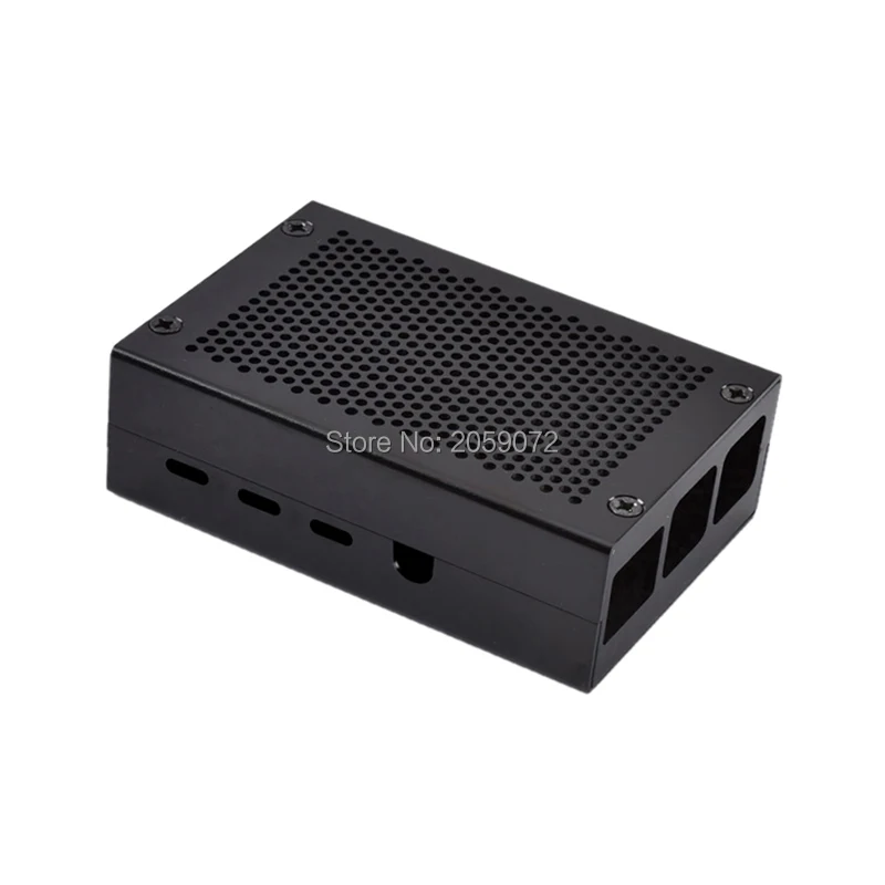 Raspberry Pi 4 Алюминиевый корпус серебристый корпус металлический корпус для RPI 4 Модель B, с бесплатными вентиляторами