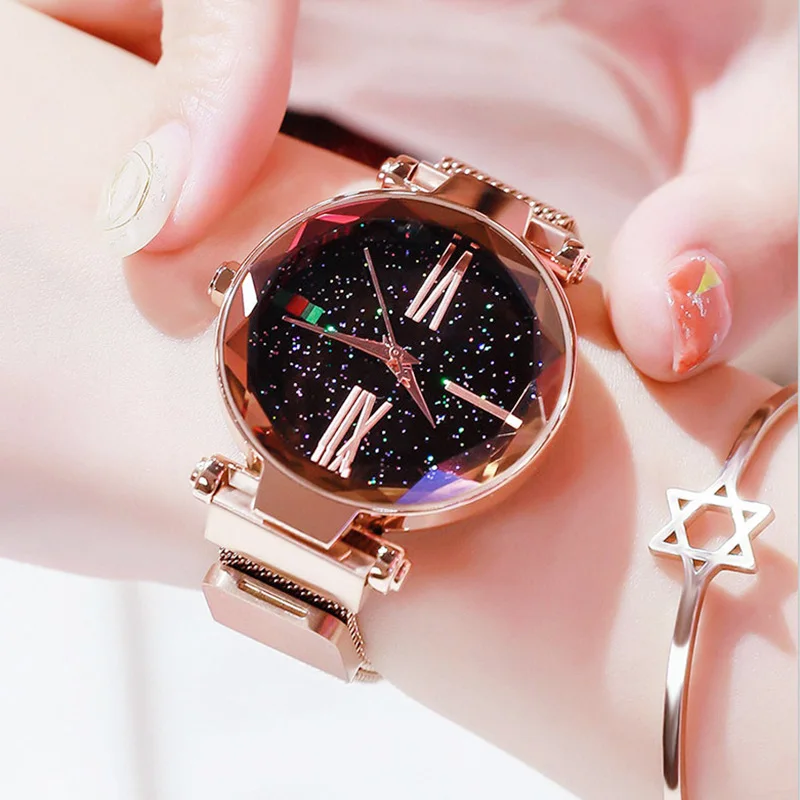 Роскошные женские часы, женские часы с магнитным циферблатом звездного неба, женские часы, женские часы relogio feminino