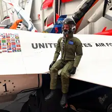 1/6 масштабная фигурка пилотов Игрушечная модель с гарнитурой стекло для турбинного реактивного самолета RC