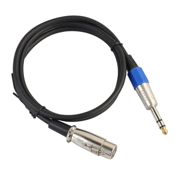 

6.35mm 1/4 Inch TRS to XLR Male to Female Cable 3 Pin Female Plug Stereo Microphone Cable o Cord (6ft)