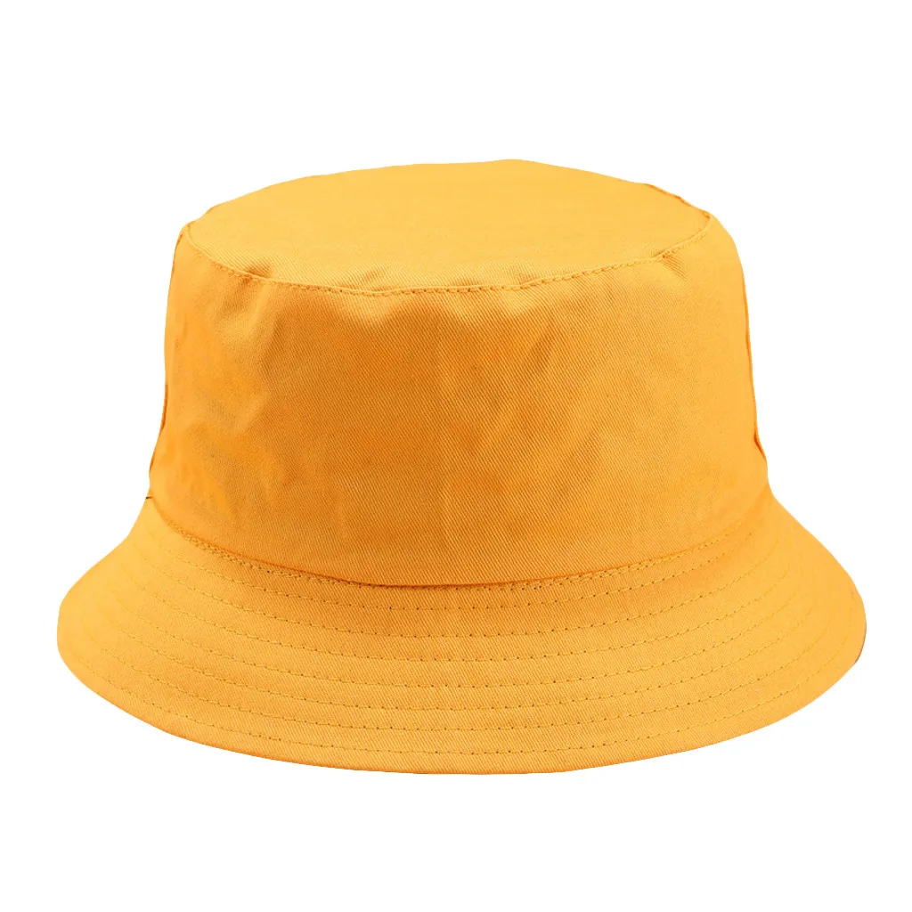 Женская шляпа-ведро с радужным принтом, парусиновая складная шляпа-ведро для улицы, Солнцезащитная хлопковая кепка для рыбалки, охоты, предотвращающая появление шапок - Цвет: Yellow