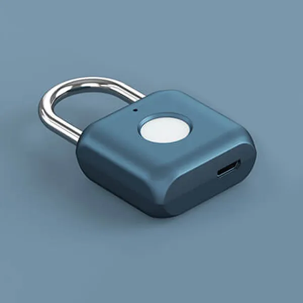 Xiaomi Mijia Умный Замок с отпечатком пальца Kitty интеллектуальная usb зарядка без ключа Противоугонный Умный Замок для дома, путешествий, офиса, безопасный - Цвет: Синий
