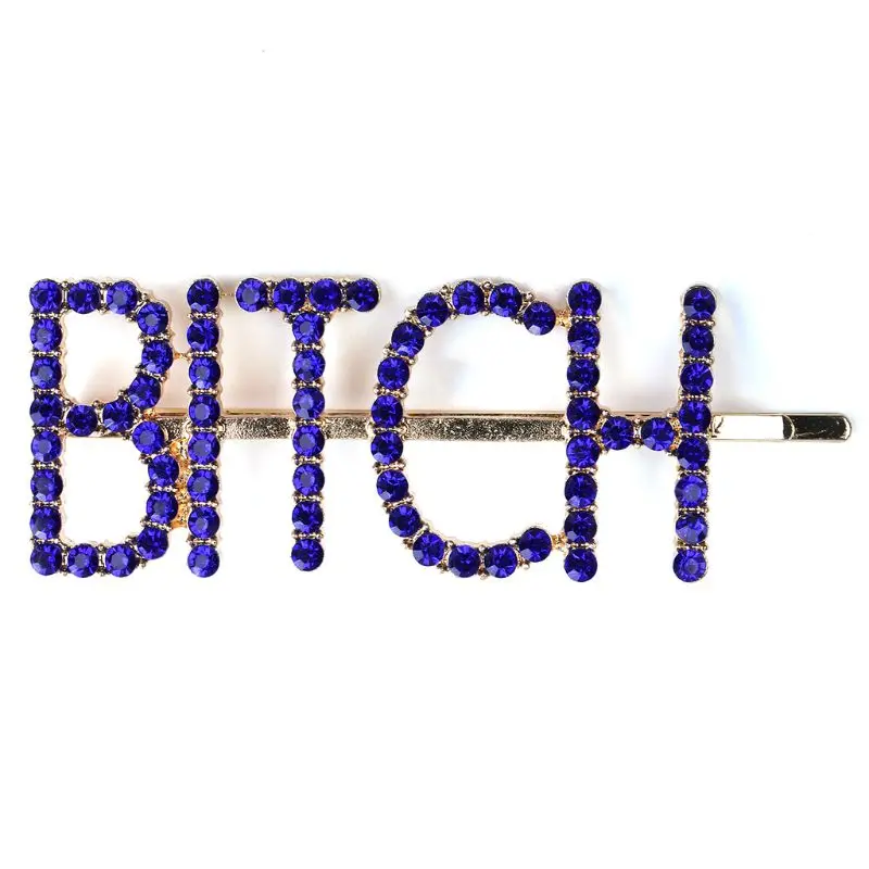 6 Pcs set Women Girls Bangs Side Clip Shiny Letter Hairpin Inlaid Rhinestone Charm Lady Hair 5