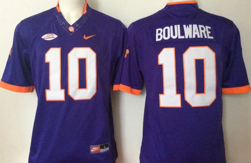 Фиолетовый Clemson Tigers, Stitiched, DeShaun Watson, Sammy Watkins, Wayne Gallman II, Artavis Scott Ben Boulware для мужской Джерси - Цвет: Фиолетовый
