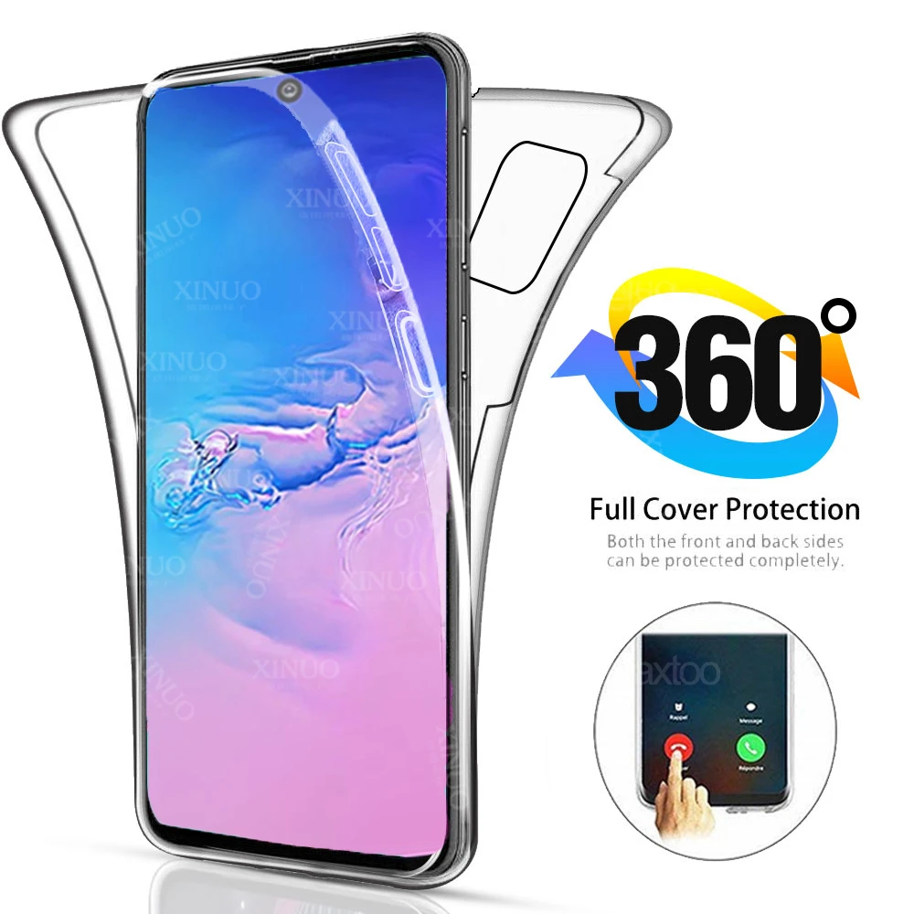 360 полный двойной силиконовый чехол для Samsung Galaxy S10 lite прозрачный корпус TPU Galax S 10