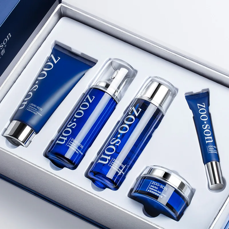 Jellyfish Hyaluronic Acid Skin Care Kit Make-up Water Shrink Pores Moisturizing Anti Aging Facial Treatment Essence | Красота и