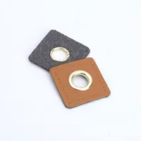Buy 30 Sew-on Clothing Patches: PU Leather Badges, Patch Labels, Inner 8mm Metal Brass Eyelets Grommets, Patch Knit Sewing Applique Online - Image 3