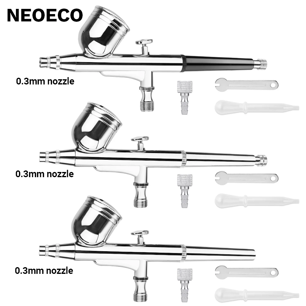 Gravity Feed Dualaction Airbrush Spray Gun Kit Trigger Spray Gun For