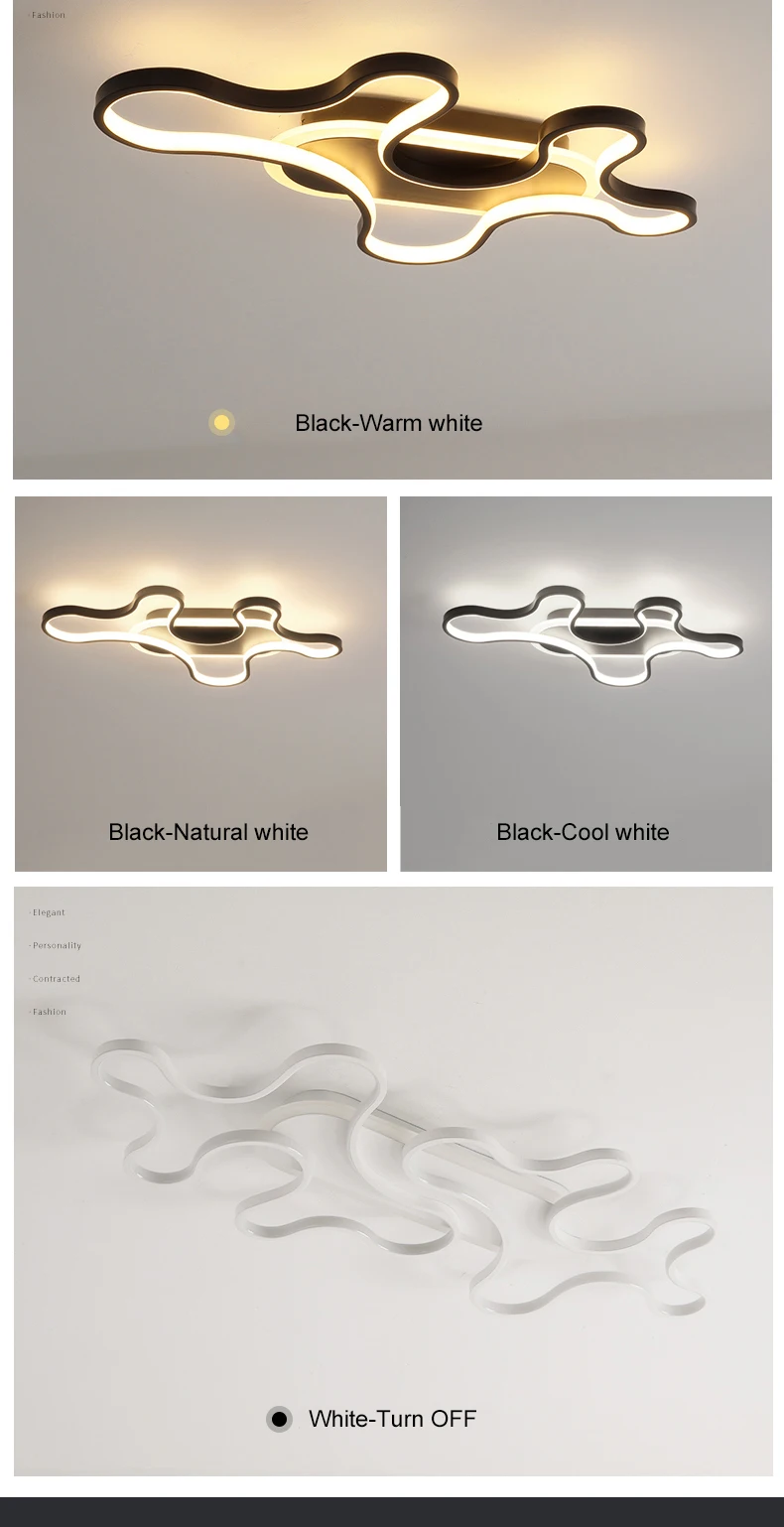 Креативные Современные светодиодные люстры потолочные для гостиной спальни studyroom lustre Светодиодные белые/черные цвета современное освещение люстры