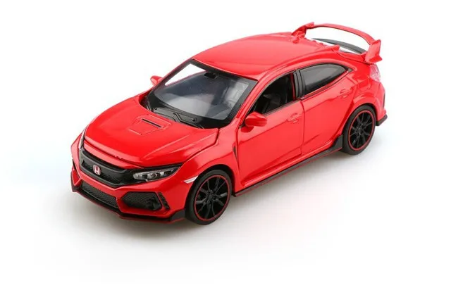 Сплав автомобиль 1:32 высокое моделирование Honda Civic Тип R модель сплав автомобиль звук и свет оттяните автомобиль игрушки для детей Подарки - Цвет: no box